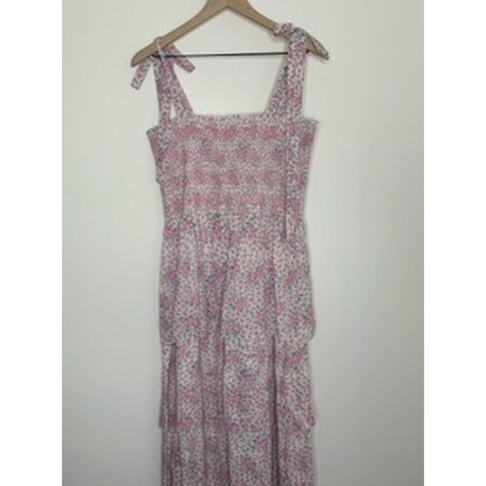 Love Shack Fancy Caressa Maxi Dress Candy Heart Pink Floral Womens New Large - Picture 5 of 16